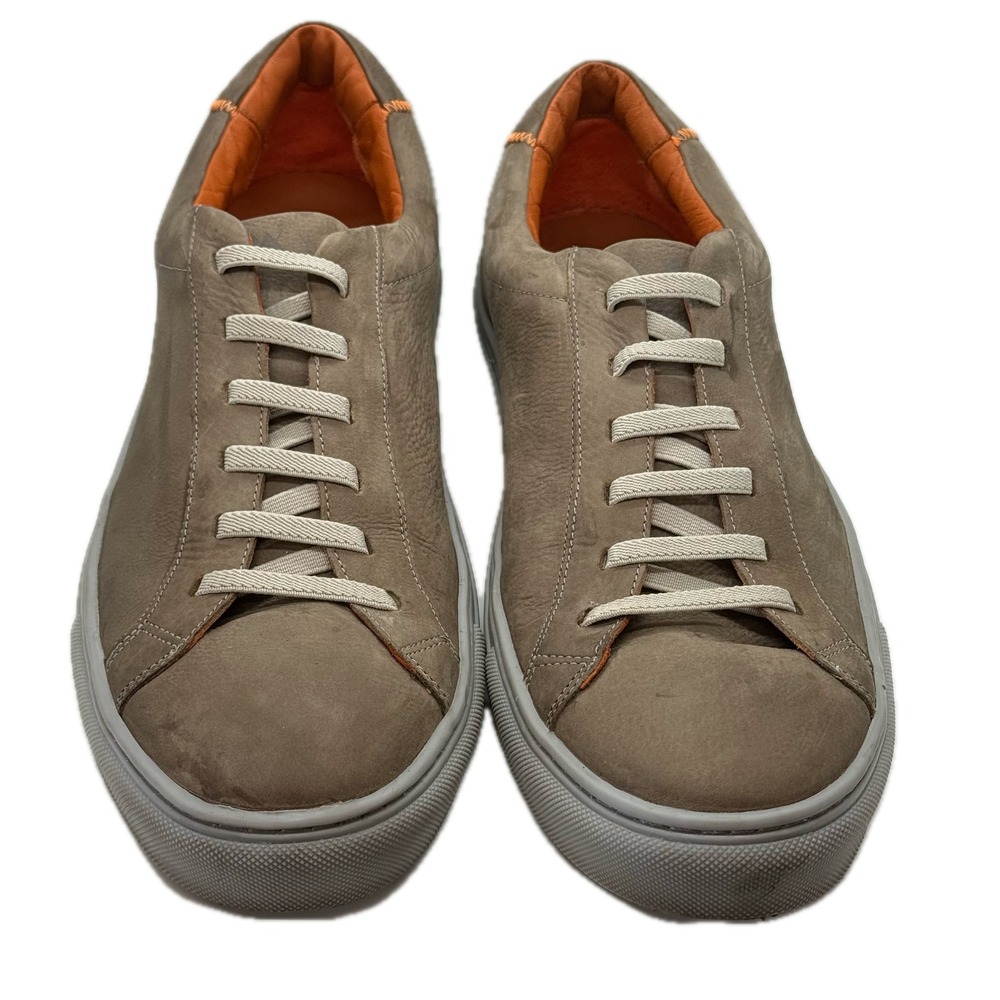 Martin Dingman Leather Casual Sneakers, Taupe Color Comfy Walking‎ Shoes 11.5